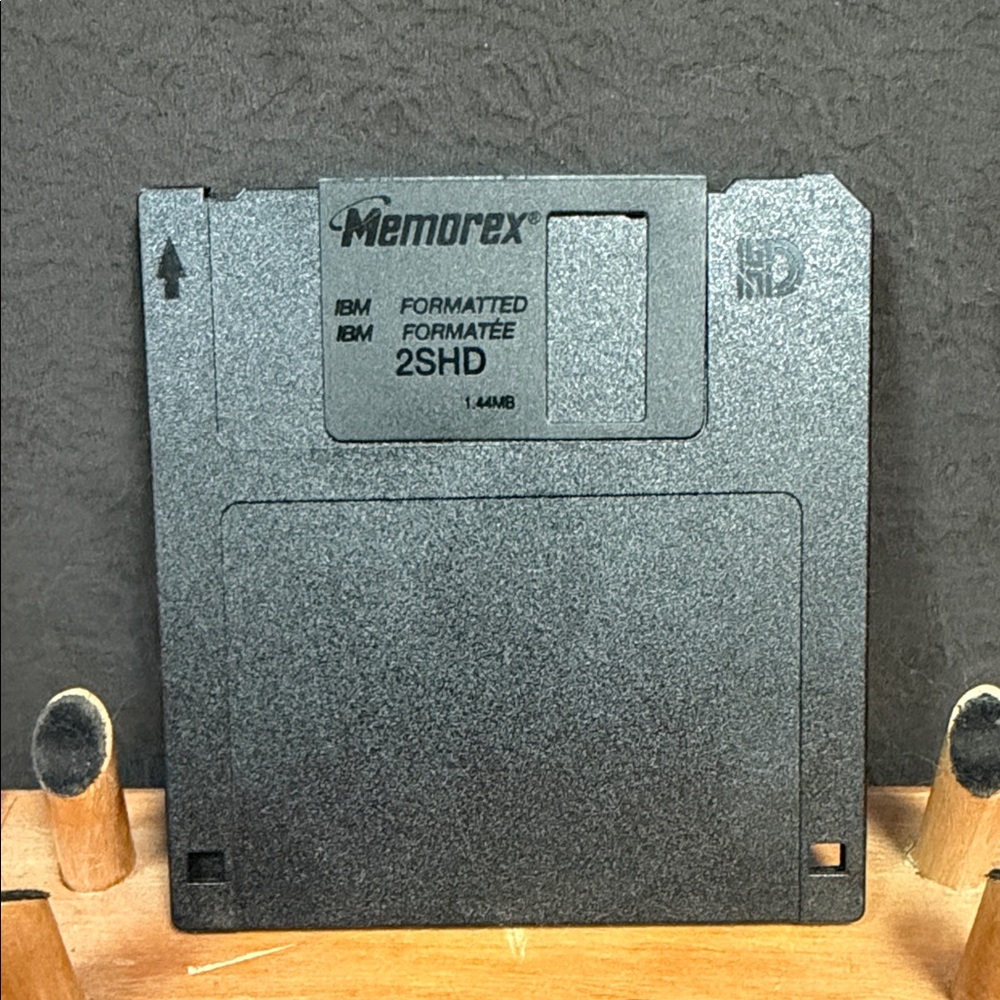 Vintage Memorex Black Floppy Disk